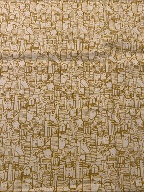 Tokyo Train Ride Shibuya Lime cotton fabric